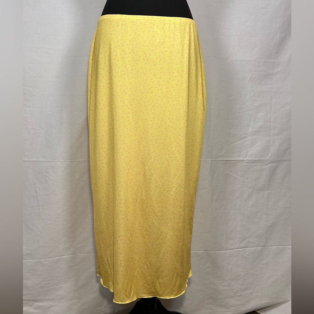 Urban Outfitters Pale Yellow Printed Maxi Skirt